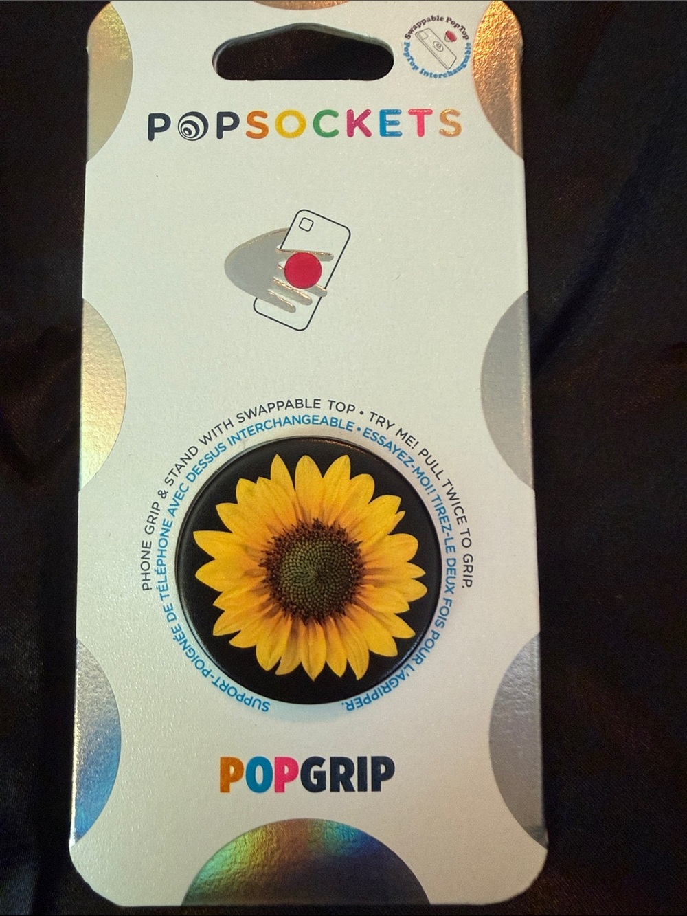 PopSocket PopGrip Phone Grip - White & Blue Packaging